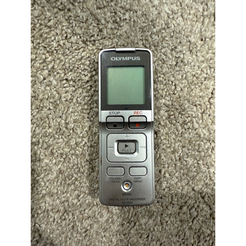 Olympus‎ VN-5000 Digital Voice Recorder Silver Pocket Portable  Recorder works